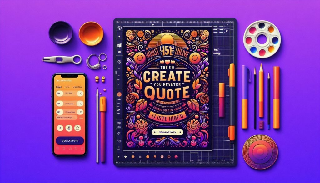 "Online Quotes Poster Creator tool to design beautiful and customizable inspirational quote posters"