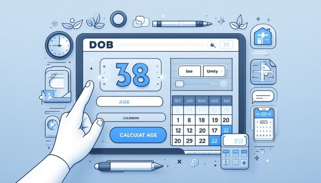 "Free online Age Calculator tool to calculate exact age in years, months, and days from date of birth"