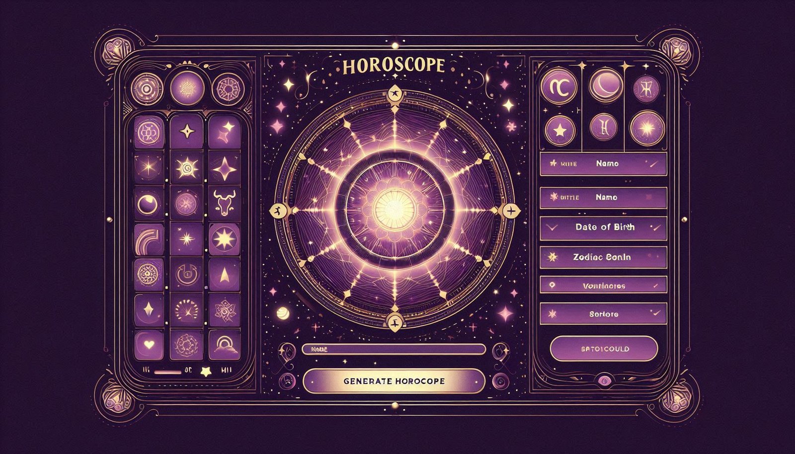 Free online Horoscope Generator tool to create personalized daily, weekly, and monthly astrological predictions